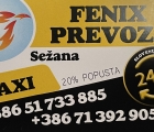 Taxi Fenix Sežana - prevoz oseb, osebni transferji,...